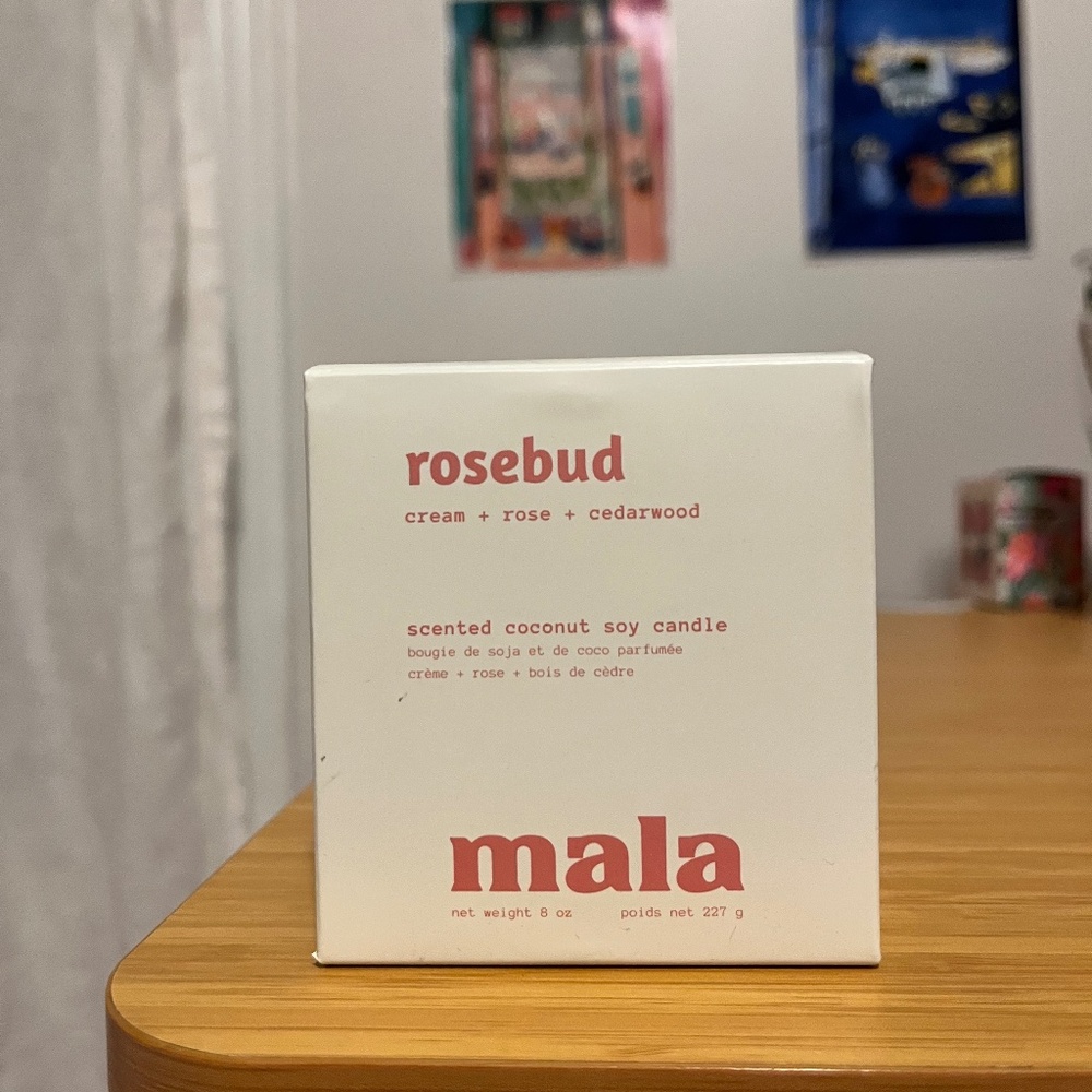 Mala the Brand Rosebud Candle NWT